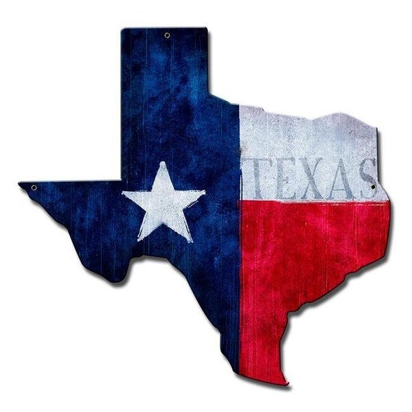 Pulvinar 15 x 15 in. Texas State Flag Plasma Sign PU1127285